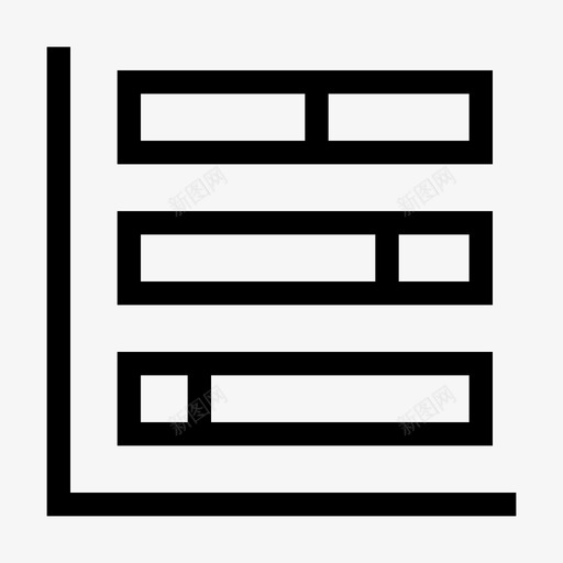 水平全堆积图分析数据图标svg_新图网 https://ixintu.com 分析 可视化 图形 数据 水平全堆积图 统计
