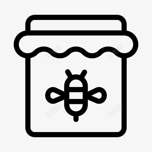 蜂蜜蜜蜂罐子图标svg_新图网 https://ixintu.com 甜心 罐子 蜂蜜 蜜蜂