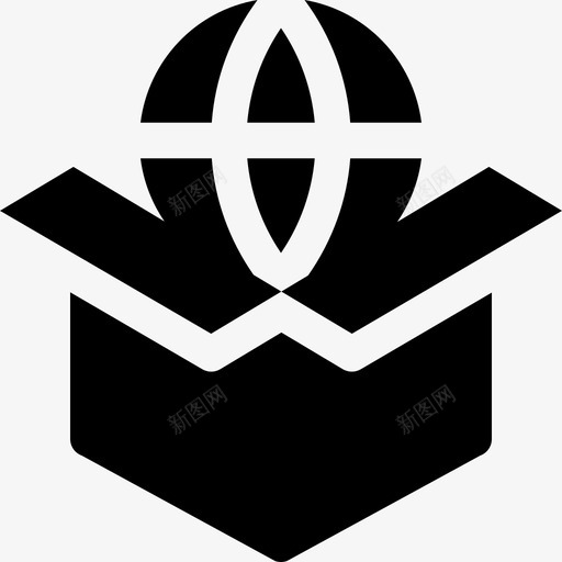 购物盒送货包裹图标svg_新图网 https://ixintu.com 包裹 电子商务实心图标 购物盒 送货