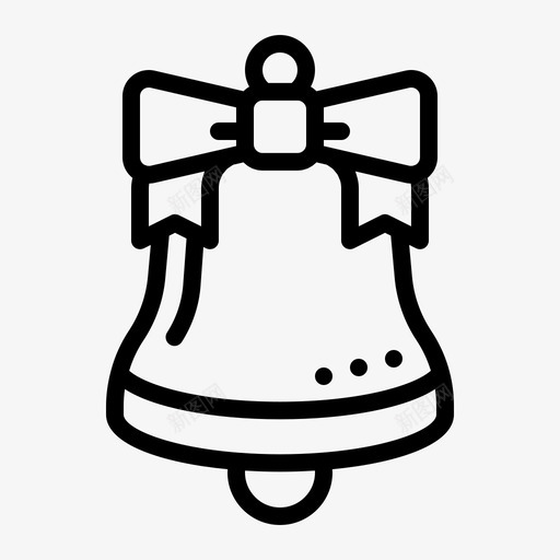 铃铛装饰丝带图标svg_新图网 https://ixintu.com 丝带 圣诞系列 戒指 装饰 铃铛