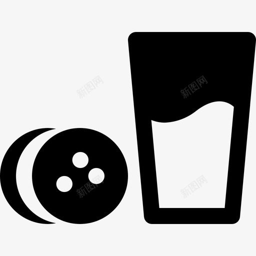 带玻璃的饼干早餐食物图标svg_新图网 https://ixintu.com 圣诞实心图标 带玻璃的饼干 早餐 服务 食物