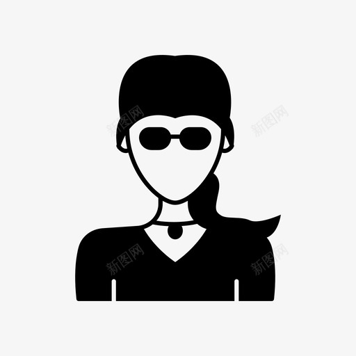 戴眼镜的女人化身大学女生图标svg_新图网 https://ixintu.com 化身 化身女人 大学女生 戴眼镜的女人 用户