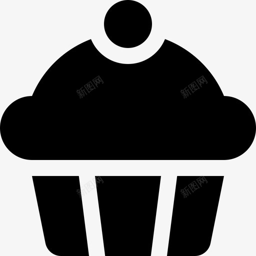 纸杯蛋糕烘焙樱桃图标svg_新图网 https://ixintu.com 樱桃 烘焙 甜点 糕点 纸杯蛋糕 食物