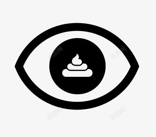 看屎眼痴迷图标svg_新图网 https://ixintu.com 专注 动词 痴迷 看 看屎 眼