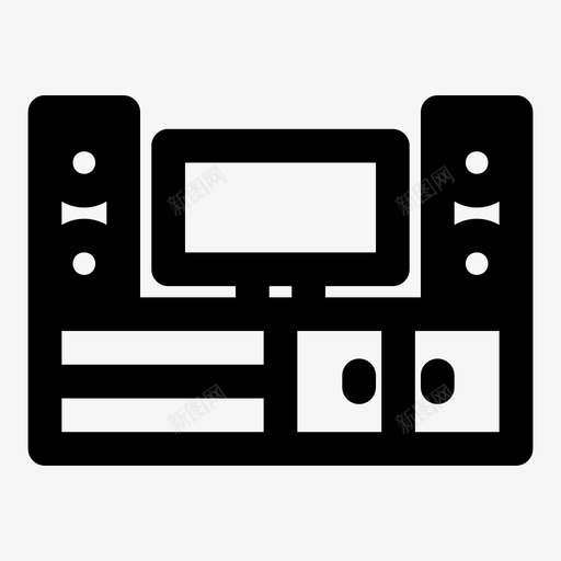 家庭影院电视科技大胆图标svg_新图网 https://ixintu.com 家庭影院 电视 科技大胆