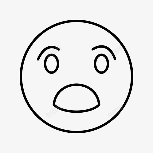 惊讶表情微笑图标svg_新图网 https://ixintu.com 微笑 惊讶 表情