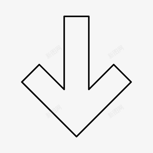 向下箭头方向指针图标svg_新图网 https://ixintu.com 向下箭头 指针 方向 符号 箭头集合