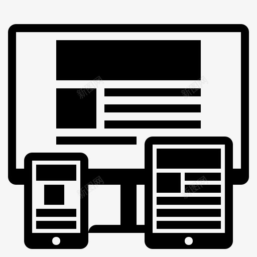 响应式网站设备响应式网页图标svg_新图网 https://ixintu.com 响应式网站 响应式网页设计 网页开发 网页编程 设备