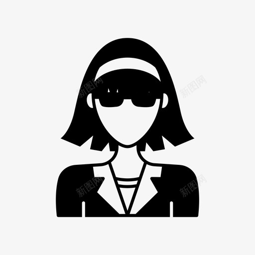 阿凡达女人眼镜发带图标svg_新图网 https://ixintu.com 发带 眼镜 短发 阿凡达女人