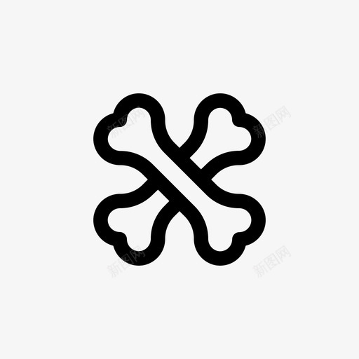 骨骼交叉骨骼像素完美线条图标svg_新图网 https://ixintu.com 交叉骨骼 像素完美线条 骨骼