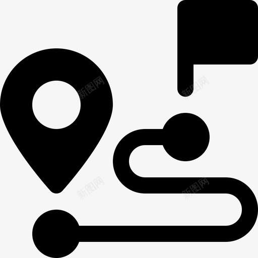 检查点目的地标志图标svg_新图网 https://ixintu.com 地图位置实体图标 标志 标记 检查点 目的地 路径 路线