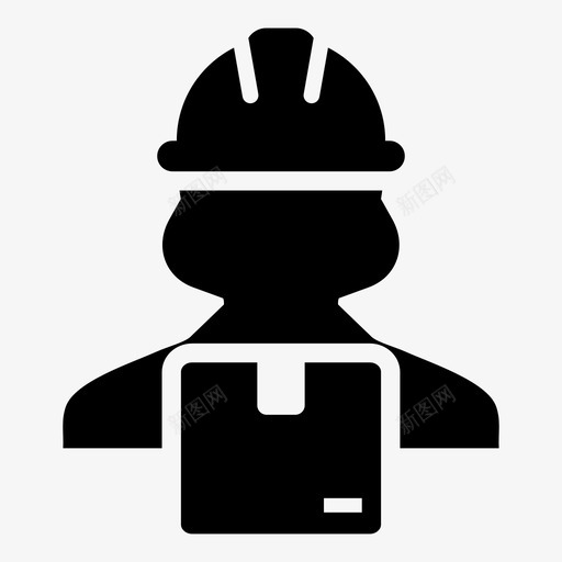 工人货物快递员图标svg_新图网 https://ixintu.com 人员 仓库 仓库员工 妇女 工人 建筑工人图标业务矢量样式12 快递员 货物