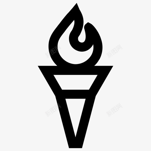 火炬燃烧着火图标svg_新图网 https://ixintu.com 火炬 火焰 燃烧 着火