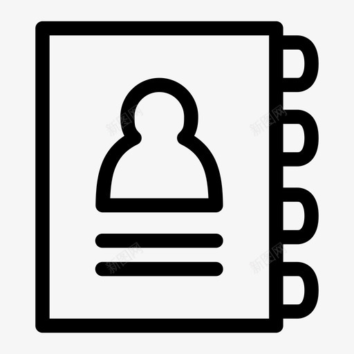 通讯录好友名单日记图标svg_新图网 https://ixintu.com mo 好友名单 日记 电话 通讯录