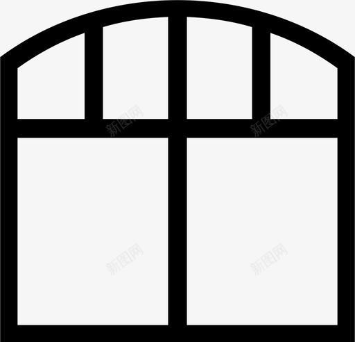 窗户通风结构图标svg_新图网 https://ixintu.com 形状 窗户 结构 通风