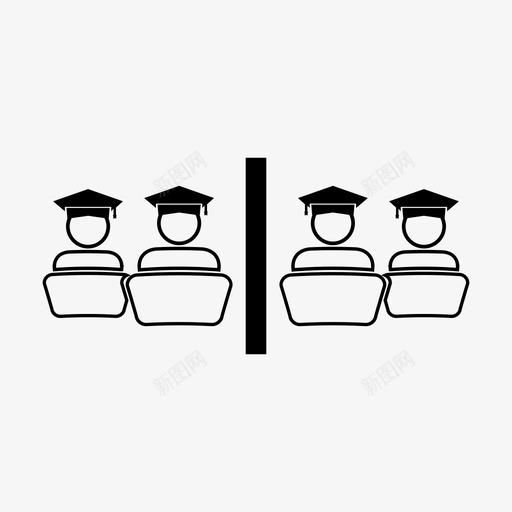 学生考试小组学习图标svg_新图网 https://ixintu.com 团队合作 学生 小组学习 工作 考试