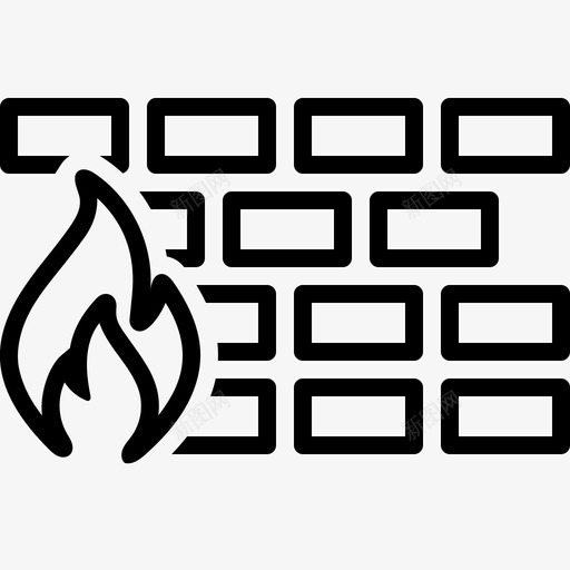 防火墙网络保护图标svg_新图网 https://ixintu.com 保护 安全 网络 防火墙
