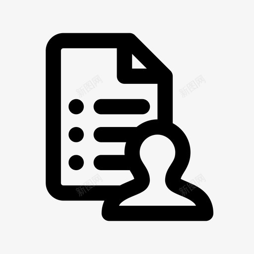 用户配置文件简历文档图标svg_新图网 https://ixintu.com 文本 文档 用户配置文件 简历