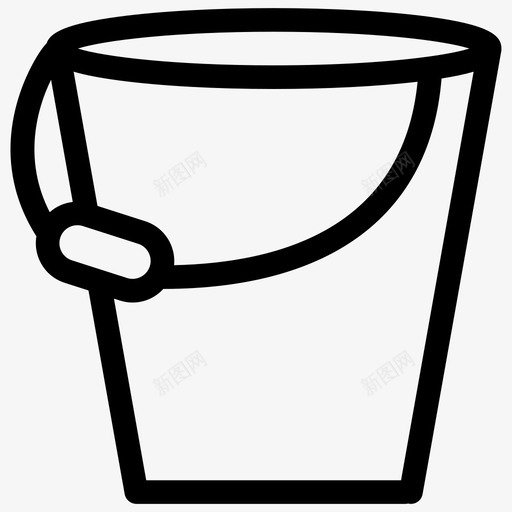 水桶海滩水图标svg_新图网 https://ixintu.com 夏天的轮廓 水 水桶 海滩
