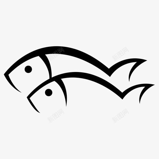 鱼动物海鱼图标svg_新图网 https://ixintu.com 动物 海鱼 鱼