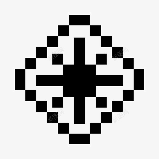 雪花寒冷像素图标svg_新图网 https://ixintu.com 像素 像素艺术必不可少 冬季 寒冷 雪花