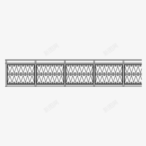 栏杆阳台栅栏图标svg_新图网 https://ixintu.com 图案 栅栏 栏杆 装饰品 阳台