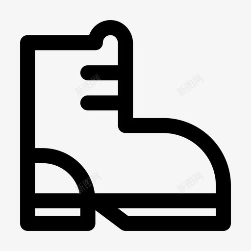 靴子鞋类皮革图标svg_新图网 https://ixintu.com jumpiconhipster粗体线条 皮革 运动鞋 靴子 鞋子 鞋类