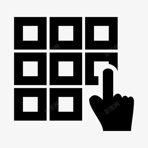 拨号手指手势图标svg_新图网 https://ixintu.com 手 手势 手指 拨号 触摸