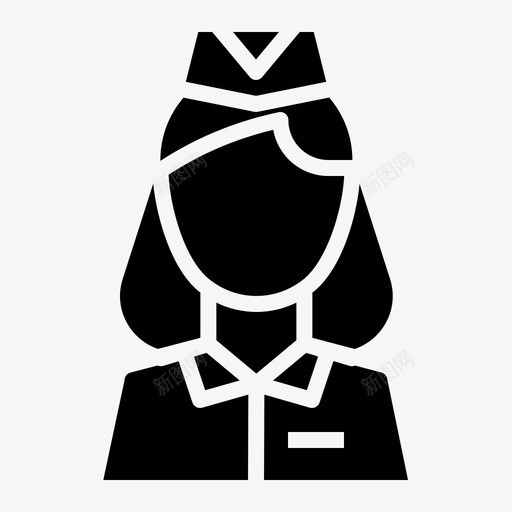 空姐机组航班图标svg_新图网 https://ixintu.com 服务 机组 空姐 航班 航空