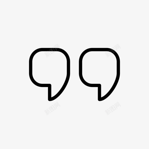 引号符号图标svg_新图网 https://ixintu.com 引号 符号