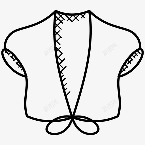 波莱罗夹克时尚服装派对服装图标svg_新图网 https://ixintu.com 女装 时尚服装 波莱罗夹克 派对服装