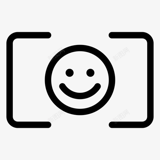微笑检测捕捉情感图标svg_新图网 https://ixintu.com 微笑检测 快乐 情感 捕捉