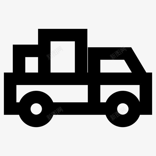 车辆箱子皮卡图标svg_新图网 https://ixintu.com 皮卡 箱子 车辆