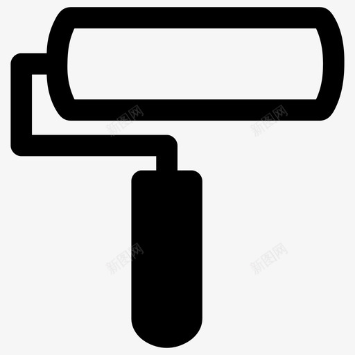 滚筒刷手动滚筒油漆图标svg_新图网 https://ixintu.com 手动滚筒 油漆 油漆辊 滚筒刷