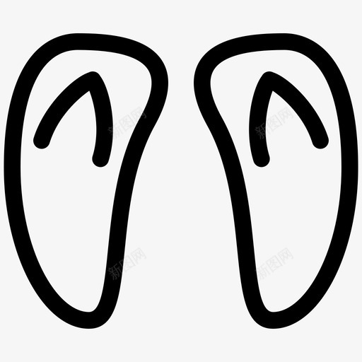 人字拖海滩凉鞋图标svg_新图网 https://ixintu.com 人字拖 凉鞋 夏季 夏季轮廓 海滩