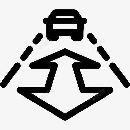 巡航控制主动自适应图标svg_新图网 https://ixintu.com 主动 巡航控制 汽车仪表板第2部分 自适应