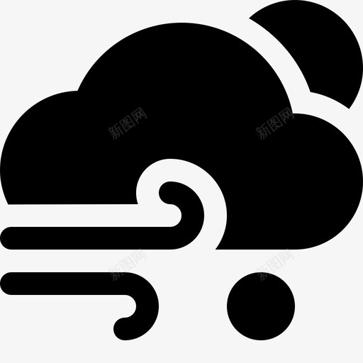 风冰雹日云暴风雨图标svg_新图网 https://ixintu.com 云 天气固体图标 太阳 暴风雨 风冰雹日
