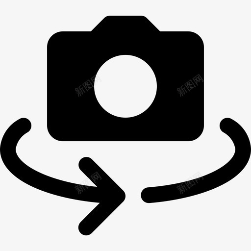 翻转相机模式按钮旋转图标svg_新图网 https://ixintu.com 切换 按钮 旋转 照片实心图标 翻转相机模式