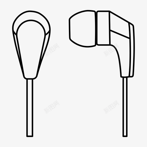 inear耳机入耳式耳机耳塞图标svg_新图网 https://ixintu.com hifi inear耳机 skullcandy 入耳式耳机 耳塞 耳机 音乐