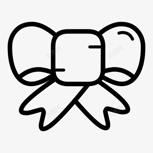 丝带圣诞装饰图标svg_新图网 https://ixintu.com 丝带 圣诞 圣诞系列 装饰