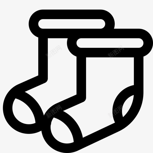 圣诞袜针织双图标svg_新图网 https://ixintu.com 冬季 双 圣诞系列图标 圣诞袜 袜子 针织