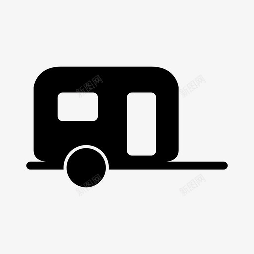 露营车假日户外图标svg_新图网 https://ixintu.com 假日 假期 公路 户外 房车 露营车