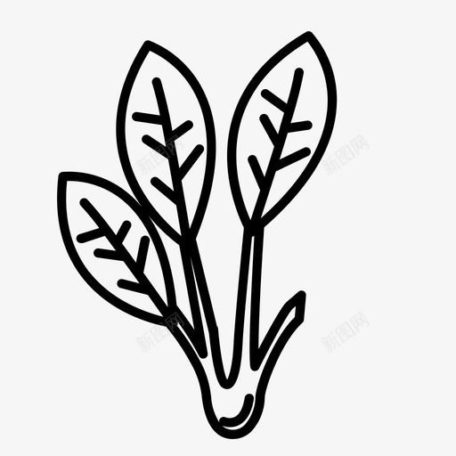 菠菜绿叶菜大力水手食品图标svg_新图网 https://ixintu.com 大力水手食品 绿叶菜 菠菜 蔬菜 调味