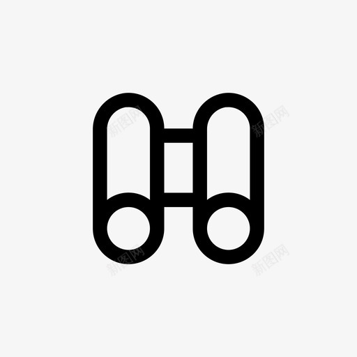 双筒望远镜像素完美线条图标svg_新图网 https://ixintu.com 像素完美线条 双筒望远镜