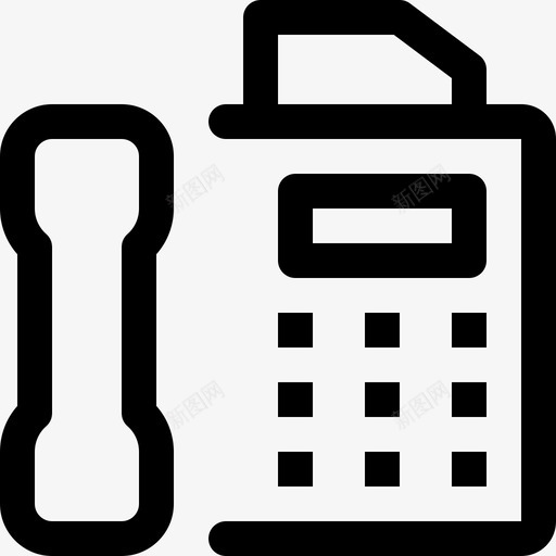 传真打印电话线图标svg_新图网 https://ixintu.com 传真 打印 电话线图标