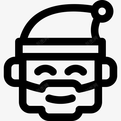 圣诞老人头像圣诞节图标svg_新图网 https://ixintu.com 圣诞系列图标 圣诞老人 圣诞节 头像 帽子 活动