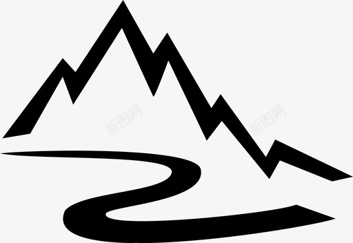登山风景山顶图标svg_新图网 https://ixintu.com 山脉 山顶 旅行 登山 风景