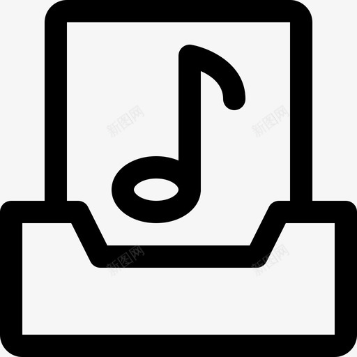音乐文件附件音符quaver图标svg_新图网 https://ixintu.com quaver 音乐文件附件 音符