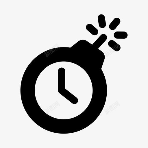 定时炸弹爆炸物战争图标svg_新图网 https://ixintu.com 定时炸弹 战争 武器 炸弹 爆炸物