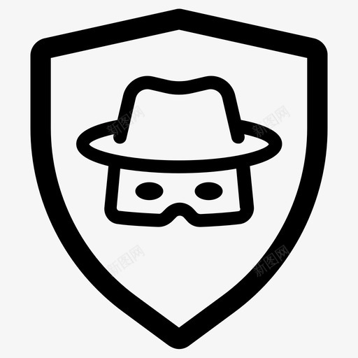 隐私盾牌黑客图标svg_新图网 https://ixintu.com 盾牌 隐私 黑客